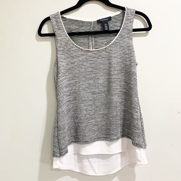 White House Black Market Striped Layered Tank, XXS - Picture 3 of 7